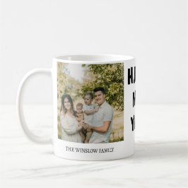 Happy New Year  Personalized Family Name Photo  Koffiemok