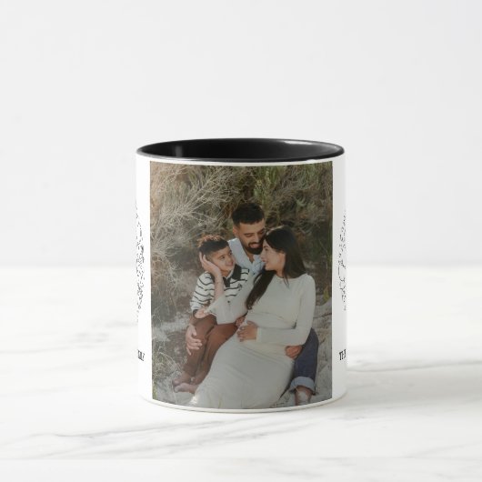 Happy New Year  Personalized Family Name Photo Mug Mok (Midden)