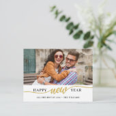 Happy New Year Photo Briefkaart (Staand voorkant)