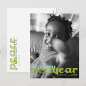 Happy New Year Photo Briefkaart (Voorkant / Achterkant)