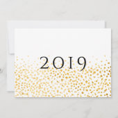 Happy New Year Photo Gold Confetti 2024 Feestdagenkaart (Achterkant)