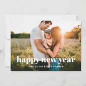 Happy New Year Photo Holiday Card (Voorkant)