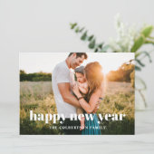 Happy New Year Photo Holiday Card (Staand voorkant)