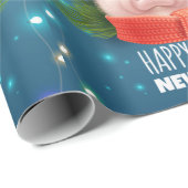 Happy New Year Pig Cadeaupapier (Rol Hoek)