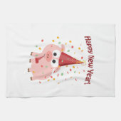 Happy New Year Pig Theedoek (Horizontaal)