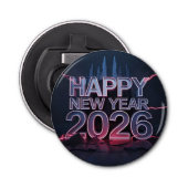 Happy New Year Pin Button — esthetic Badge Button Flesopener (Voorkant)
