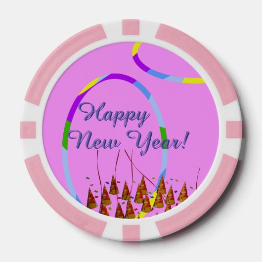 Happy New Year Poker Chip (Voorkant)