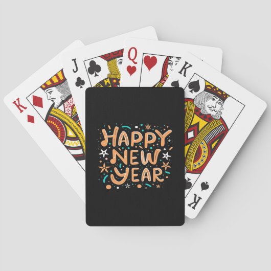 Happy New Year Pokerkaarten (Achterkant)