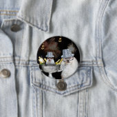 Happy New Year poodle en chihuahua button (In situ)