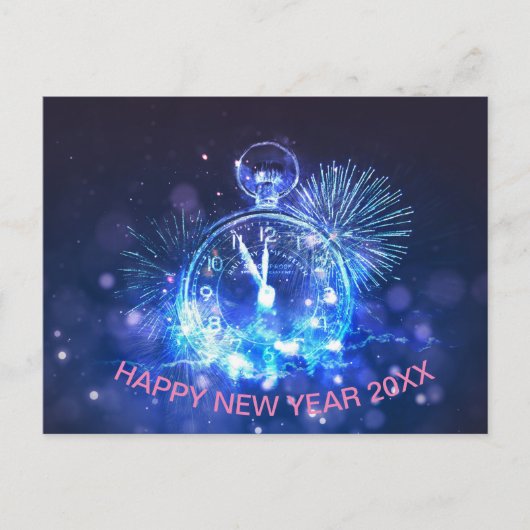 Happy New Year postcard gift 20XX Briefkaart (Voorkant)
