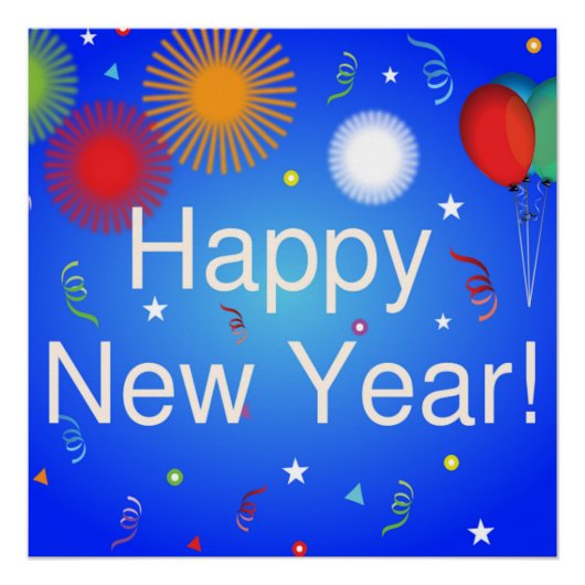 HAPPY NEW YEAR POSTER (Voorkant)