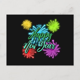 Happy New Year Postkarte Briefkaart