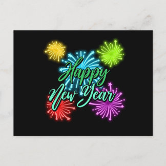 Happy New Year Postkarte Briefkaart