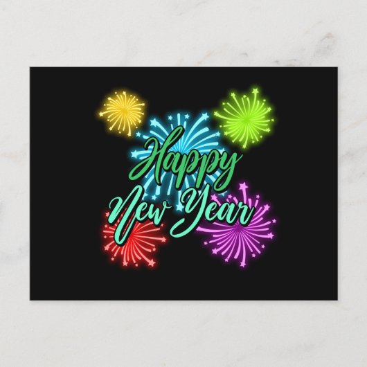 Happy New Year Postkarte Briefkaart (Voorkant)