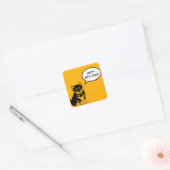 Happy New Year Puppy Square Sticker (Envelop)