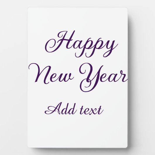 Happy new year purple calligraphy simple minimal fotoplaat (voorkant)