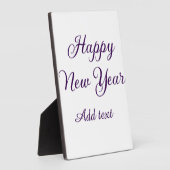 Happy new year purple calligraphy simple minimal fotoplaat (Zijkant)