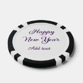 Happy new year purple calligraphy simple minimal  poker chips (Enkel)