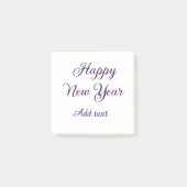 Happy new year purple calligraphy simple minimal  post-it® notes (Voorkant)