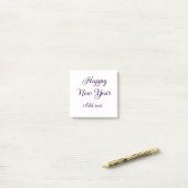 Happy new year purple calligraphy simple minimal  post-it® notes (Op bureau)