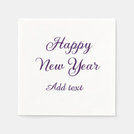 Happy new year purple calligraphy simple minimal  servet