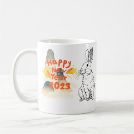 Happy new year rabbit , 2023 koffiemok