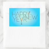 Happy New Year Rectangle Stickers (Tas)