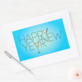Happy New Year Rectangle Stickers (Envelop)