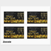Happy New Year Rectangle Stickers (Vel)