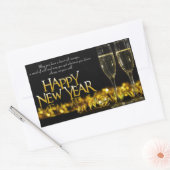 Happy New Year Rectangle Stickers (Envelop)