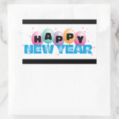 Happy New Year Rectangle Stickers (Tas)