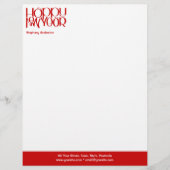 Happy New Year Red Letterhead Persoonlijk Briefhoofd (Voorkant)