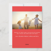 Happy New Year Red Photo Feestdagenkaart (Achterkant)