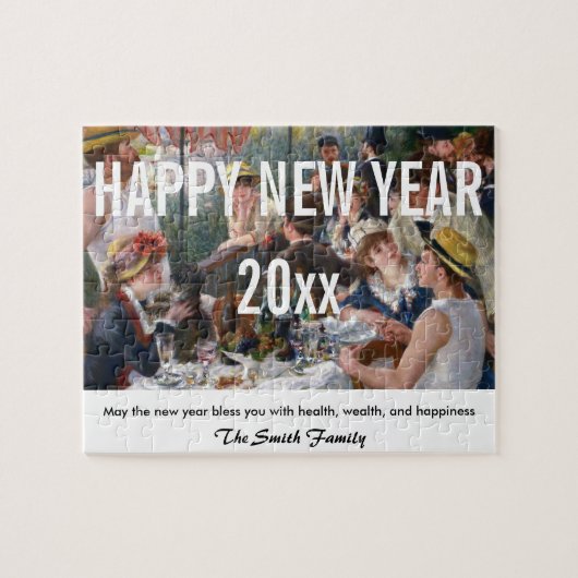 Happy New Year / Renoir's Luncheon Boating Party Legpuzzel (Horizontaal)