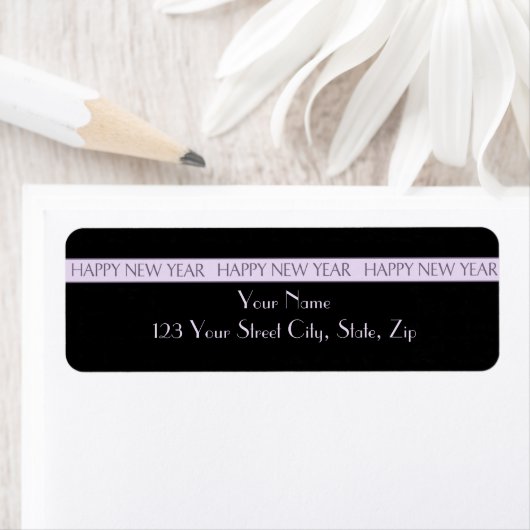 Happy New Year Return Address Labels (Insitu)