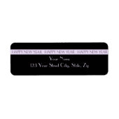 Happy New Year Return Address Labels (Voorkant)
