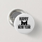 HAPPY NEW YEAR RONDE BUTTON 3,2 CM (Voorkant /achterkant)