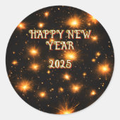  Happy New Year Round Stickers (Voorkant)
