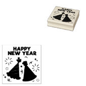 Happy New Year Rubber Stamp Rubberstempel (Gestempeld)