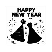 Happy New Year Rubber Stamp Rubberstempel (Afrduk)