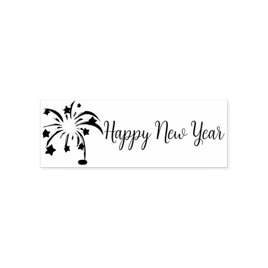 Happy New Year Rubber stempel (Design)