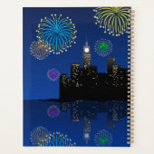 Happy New Year’s Eve Midnight Fireworks City Light Planner (Achterkant)