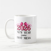 Happy New Year Same Hot Mess 2026 New Year Coquett Koffiemok (Links)