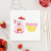 happy new year santa claus christmas pig servet (Insitu)