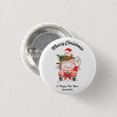 Happy new year Santa gifts merry Christmas Ronde Button 3,2 Cm (Voorkant /achterkant)