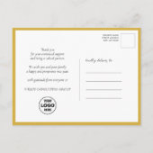 Happy New Year Script Festive Gold Stars Business Briefkaart (Achterkant)