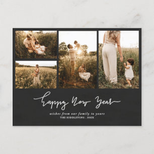  Happy New Year-script   Multi Photo Feestdagenkaart