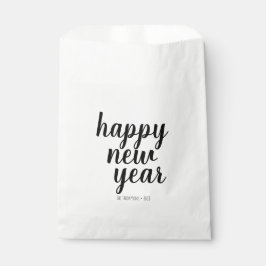 Happy New Year Script Party Favor Bags Bedankzakje