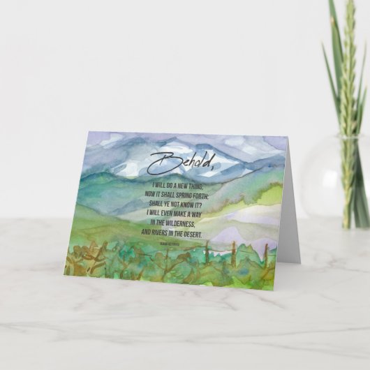 Happy New Year Scripting Isaiah Bijbelversie Kaart (Voorkant)