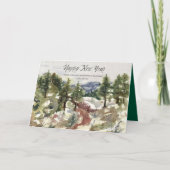 Happy New Year Scripture Psalm 145 Winter Desert Kaart (Voorkant)